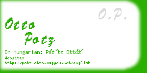 otto potz business card